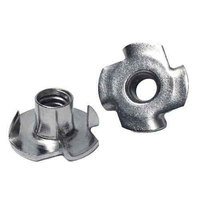 1/4"-20 Tee Nut, 4 Prong, Coarse. 18-8 Stainless